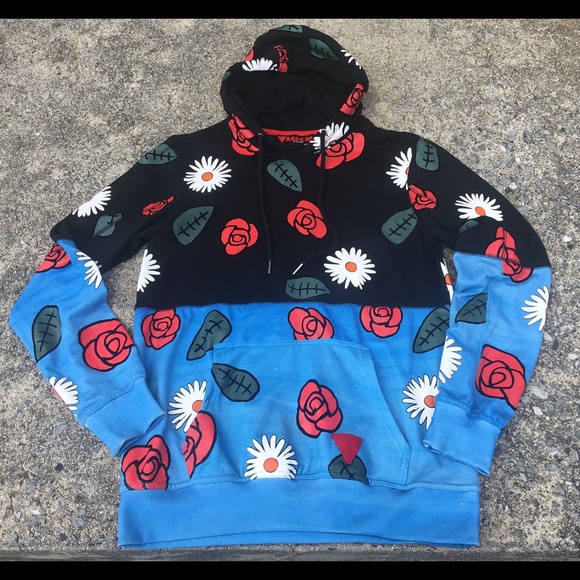 Bass by Ron Bass Other - Ron Bass Pullover Hoodie Flowers All Over Print L